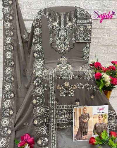 SAJIDA KHUSHBU 1030 DESIGNER PAKISTANI GEORGETTE SALWAR SUIT WHOLESALER IN INDIA